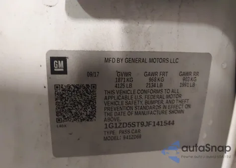 2018 Chevrolet Malibu Lt from USA, damaged, VIN 1G1ZD5ST9JF141544